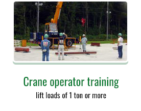 Crane operator training (lift loads of 1 ton or more)