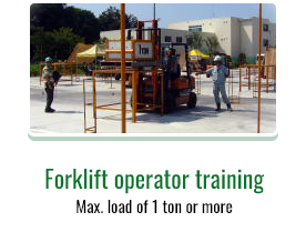 Forklift operator training (Max. load of 1 ton or more)