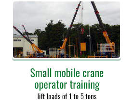 Small mobile crane operator training (lift loads of 1 to 5 tons)