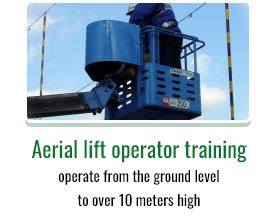 Aerial lift operator training (operate from the ground level to over 10 meters high)